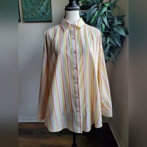 Favorite Daughter The Ex-Boyfriend Sorbetto Striped Cotton Shirt